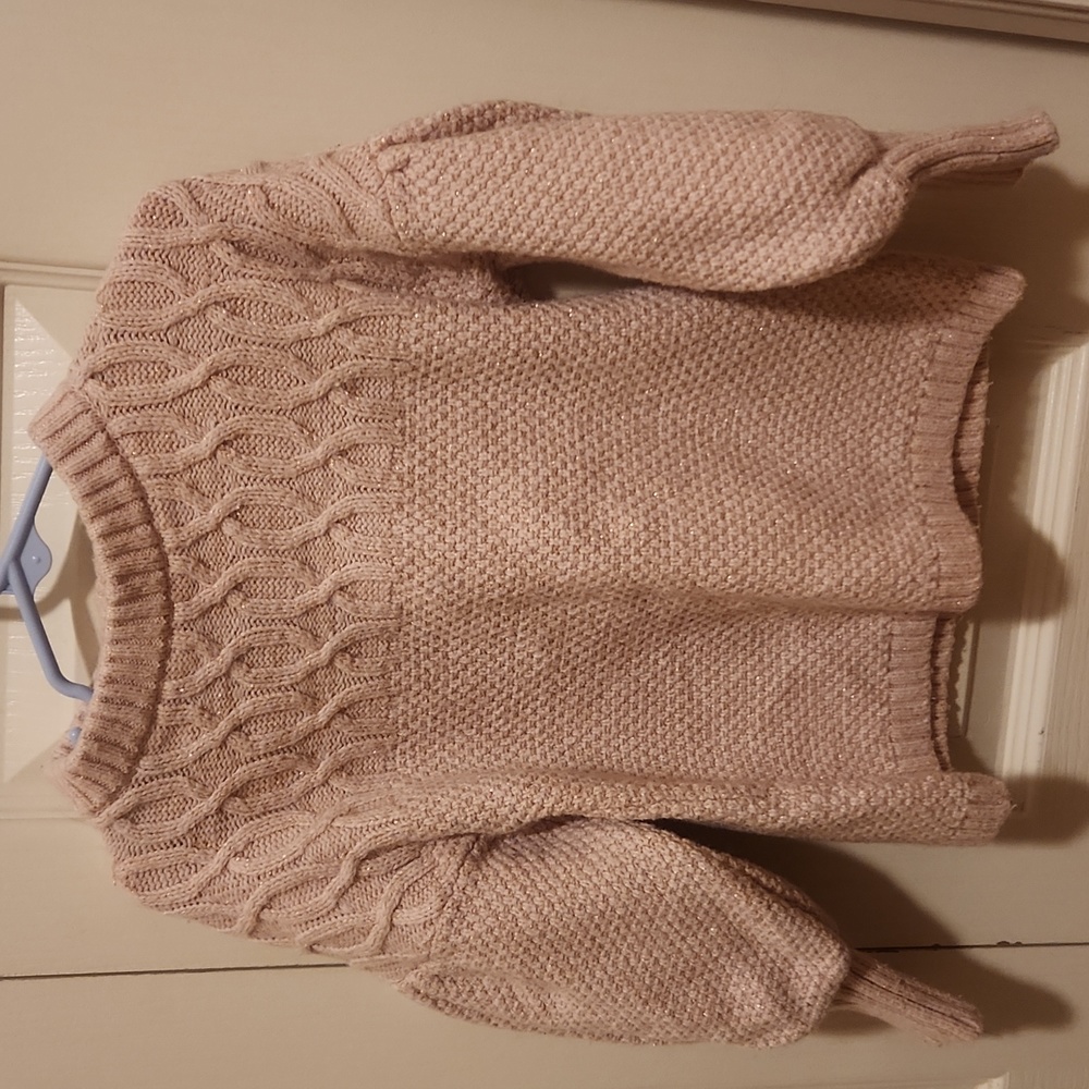 Janie and Jack pink sweater, EUC